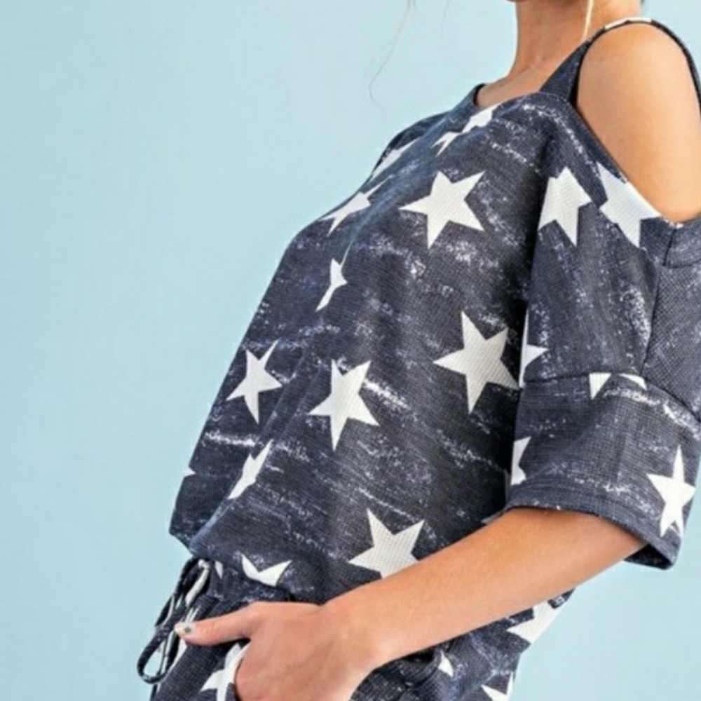 Star Print Short Set - Picture 3 of 11